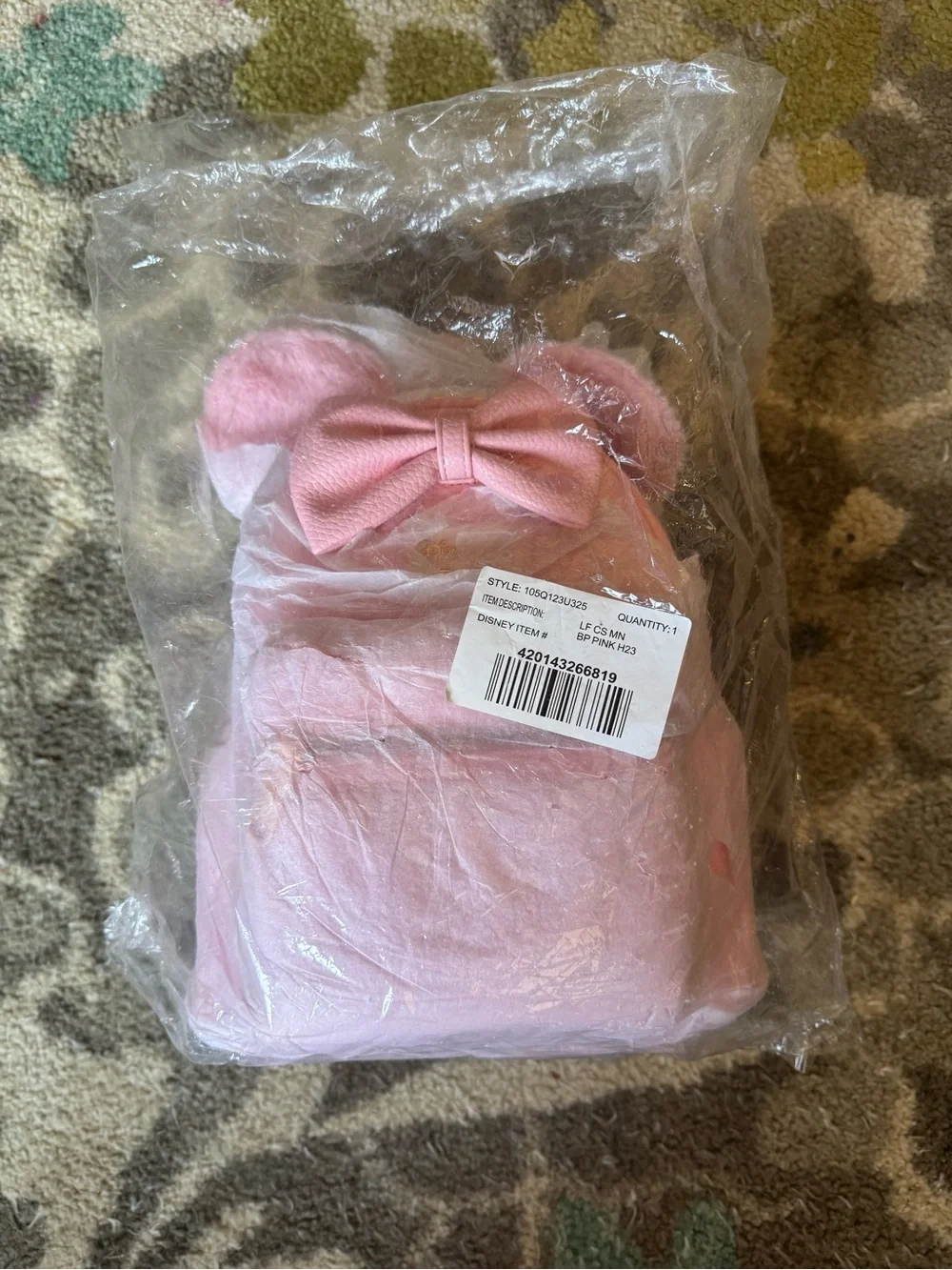 Disney Parks x Loungefly Pink Minnie Ear mini Backpack